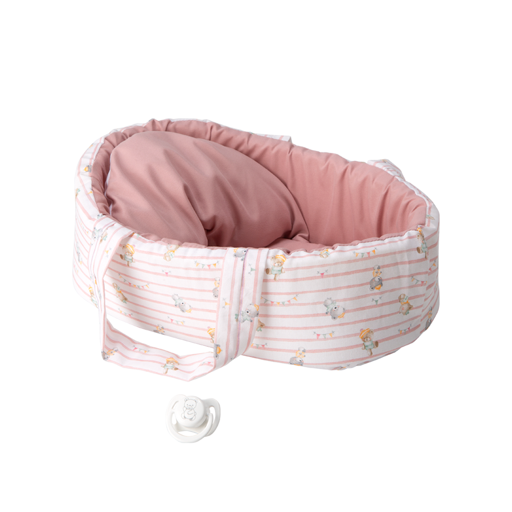 Arias kūdikėlis rožinėje nešyklėje su meškiukais, 26 cm 1
