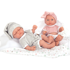 Arias kūdikėliai dvynukai su pleduku, 26 cm
