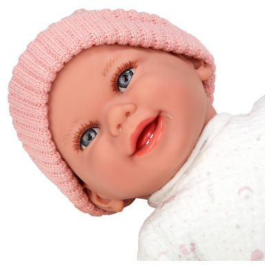 Arias kūdikėlis su garsu, rožine kepuryte, 34 cm Arias kūdikėlis su garsu, rožine kepuryte, 34 cm