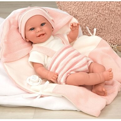 Arias kūdikėlis su pleduku, rožinė, 35 cm 3