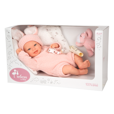 Arias Reborn lėlė kūdikėlis rožiniais rūbeliais, Lucia, 45 cm 5