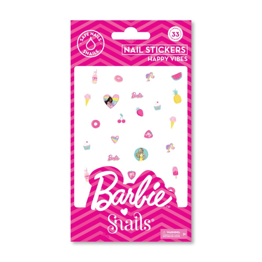 Barbie Snails nagų lipdukai, Happy Vibes Barbie Snails nagų lipdukai, Happy Vibes