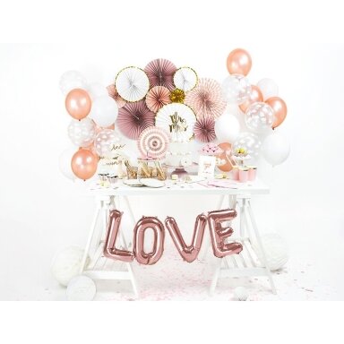 Balionai LOVE rožinio aukso 140x35cm Balionai LOVE rožinio aukso 140x35cm