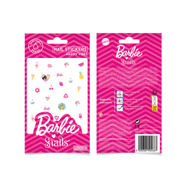 Barbie Snails nagų lipdukai, Happy Vibes Barbie Snails nagų lipdukai, Happy Vibes