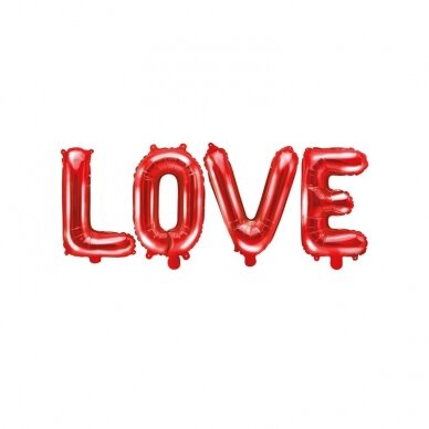 Balionai LOVE raudoni 140x35cm Balionai LOVE raudoni 140x35cm