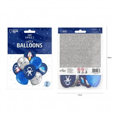 Balionų rinkinys Astronautai 8vnt 1 Balionų rinkinys Astronautai 8vnt 1