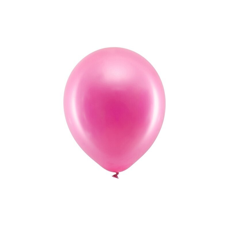 Balionai blizgūs fuksijos spalvos, 23cm, 10vnt