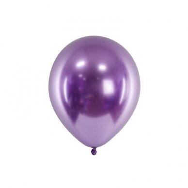 Blizgantys balionai violetiniai, 30cm, 10vnt