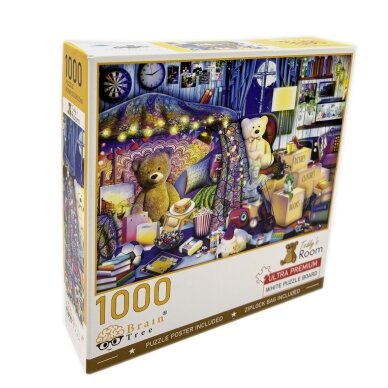 Brain Tree dėlionė, Meškiuko Tedžio kambarys, 1000 det. Brain Tree dėlionė, Meškiuko Tedžio kambarys, 1000 det.