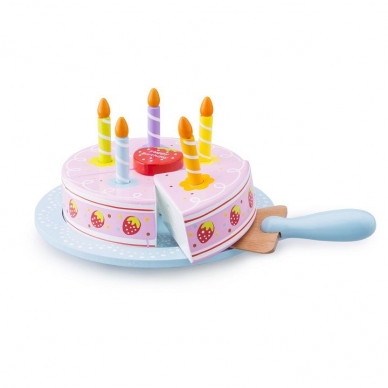 Medinis žaislas Braškinis gimtadienio tortas