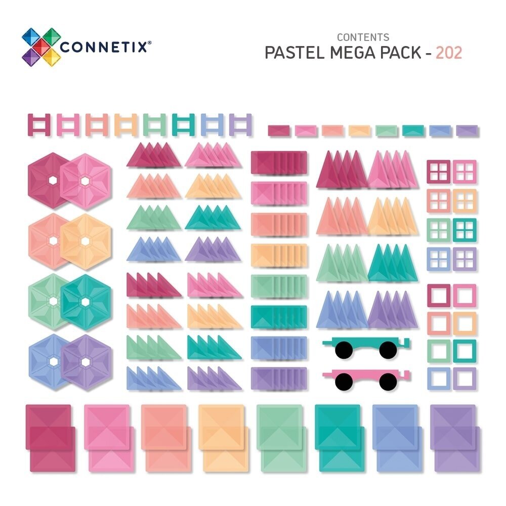 Connetix Pastelinis MEGA rinkinys 202 dalys 2 Connetix Pastelinis MEGA rinkinys 202 dalys 2
