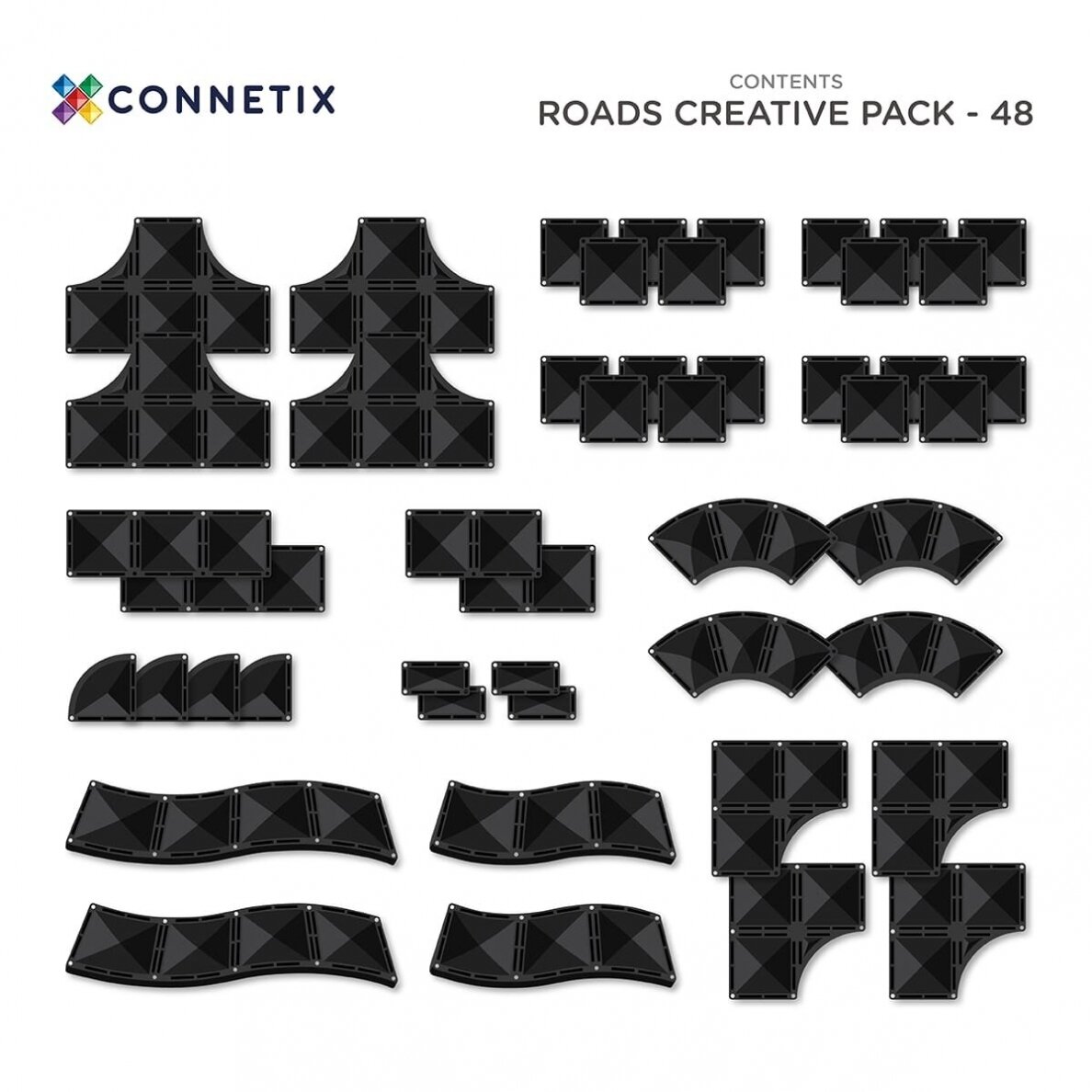 Connetix KELIAI rinkinys 48 dalių 12 Connetix KELIAI rinkinys 48 dalių 12