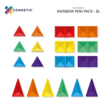 Connetix MINI rinkinys 24 dalių Connetix MINI rinkinys 24 dalių