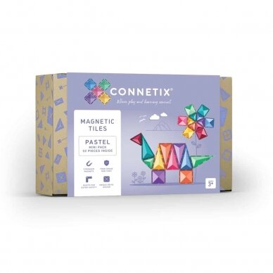 Connetix pastelinis MINI rinkinys 32 dalių Connetix pastelinis MINI rinkinys 32 dalių