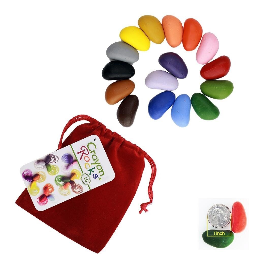Crayon Rocks akmenuko formos kreidelės, 16 vnt raudoname maišelyje 5 Crayon Rocks akmenuko formos kreidelės, 16 vnt raudoname maišelyje 5