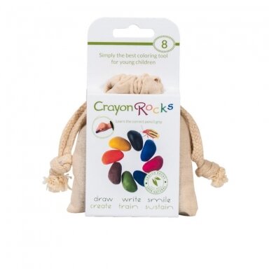 Crayon Rocks akmenuko formos kreidelės, 8 vnt Crayon Rocks akmenuko formos kreidelės, 8 vnt