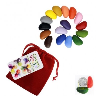 Crayon Rocks akmenuko formos kreidelės, 16 vnt raudoname maišelyje 5 Crayon Rocks akmenuko formos kreidelės, 16 vnt raudoname maišelyje 5