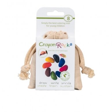 Crayon Rocks akmenuko formos kreidelės, 8 vnt Crayon Rocks akmenuko formos kreidelės, 8 vnt