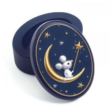 Dantukų dėžutė Djeco peliukas tamsiai mėlyna Dantukų dėžutė Djeco peliukas tamsiai mėlyna