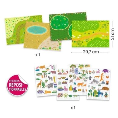 Daugkartiniai 3D lipdukai - Gyvūnai 3