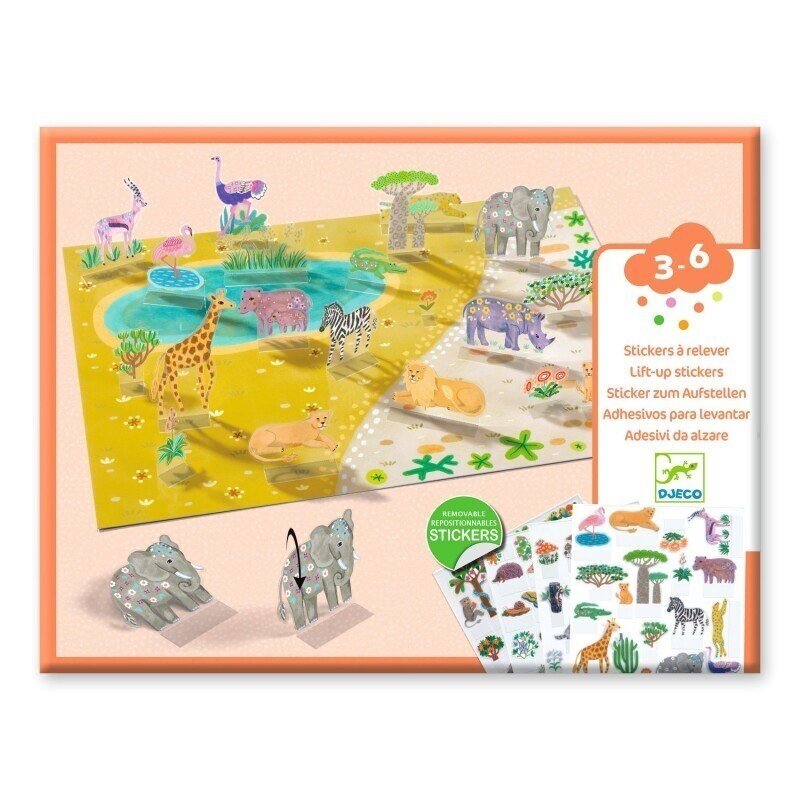 Daugkartiniai 3D lipdukai - Gyvūnai Daugkartiniai 3D lipdukai - Gyvūnai