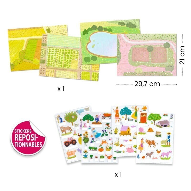 Daugkartiniai 3D lipdukai - Ūkis 3