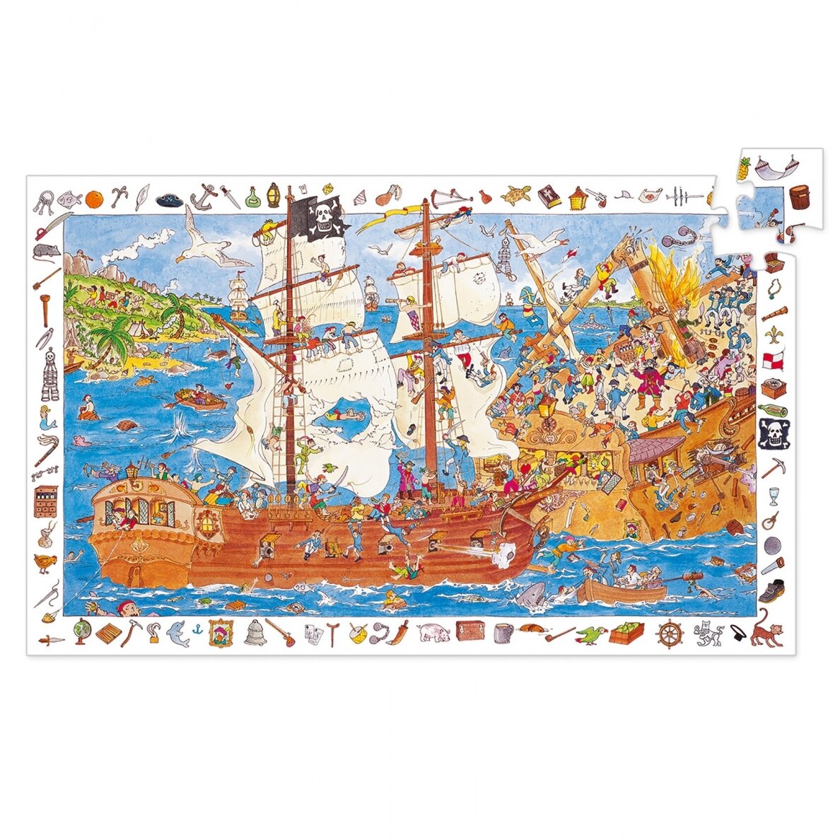 Dėlionė ir pastabumo žaidimas Piratai 100 dalių 2