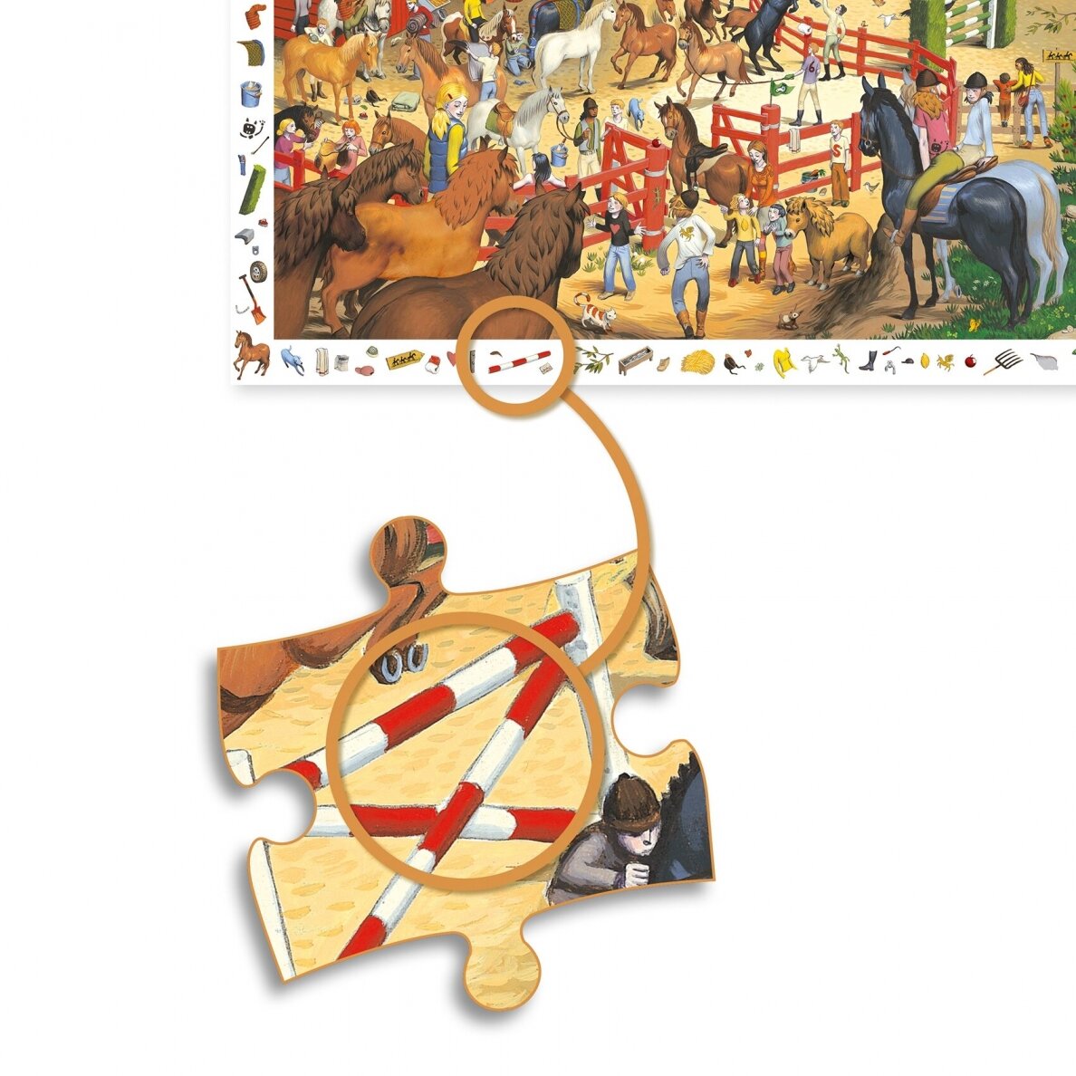 Dėlionė ir pastabumo žaidimas „Žirgynas“, 200 dalių 3 Dėlionė ir pastabumo žaidimas „Žirgynas“, 200 dalių 3