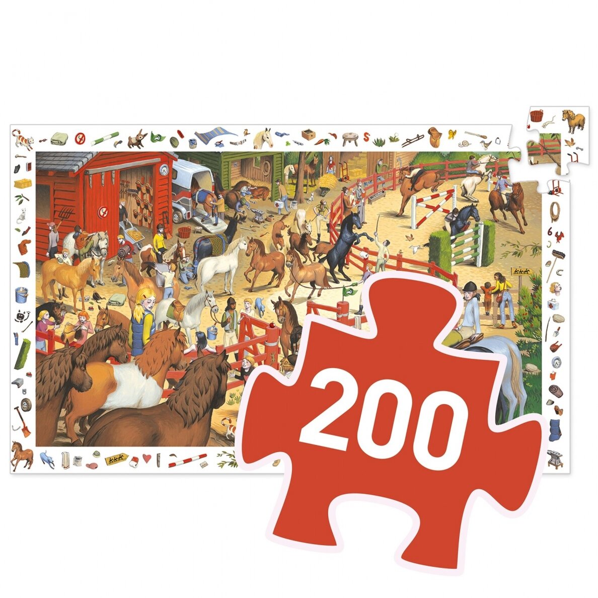 Dėlionė ir pastabumo žaidimas „Žirgynas“, 200 dalių 1 Dėlionė ir pastabumo žaidimas „Žirgynas“, 200 dalių 1