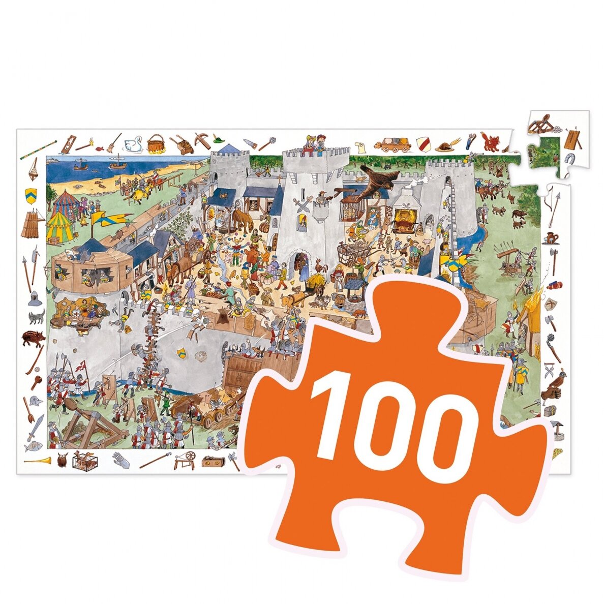 Dėlionė „Viduramžių pilis“, 100 dalių 1 Dėlionė „Viduramžių pilis“, 100 dalių 1