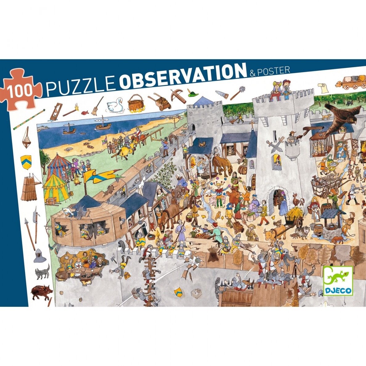 Dėlionė „Viduramžių pilis“, 100 dalių 4 Dėlionė „Viduramžių pilis“, 100 dalių 4
