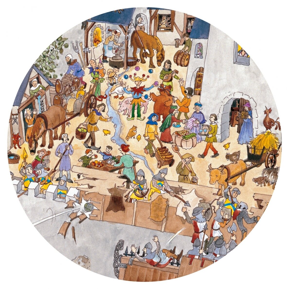 Dėlionė „Viduramžių pilis“, 100 dalių 5 Dėlionė „Viduramžių pilis“, 100 dalių 5