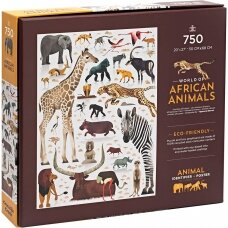 Dėlionė Afrikos gyvūnai, 750 detalių