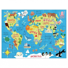 Dėlionė maišelyje "Pasaulio žemėlapis"