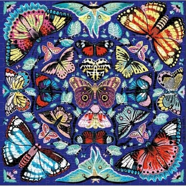 Dėlionė visai šeimai "Drugelių kaleidoskopas", 500dalių