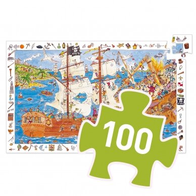 Dėlionė ir pastabumo žaidimas Piratai 100 dalių 1