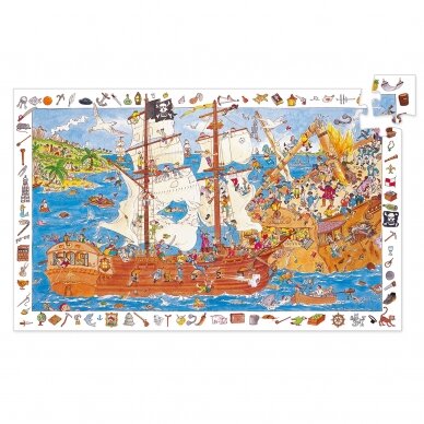 Dėlionė ir pastabumo žaidimas Piratai 100 dalių 2 Dėlionė ir pastabumo žaidimas Piratai 100 dalių 2