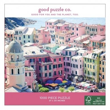 Dėlionė "Margoji Italijos Vernazza", 1000 dalių Dėlionė "Margoji Italijos Vernazza", 1000 dalių