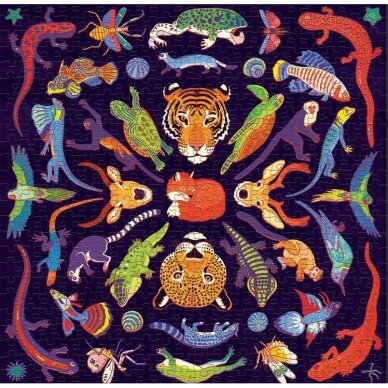 Dėlionė visai šeimai "Gyvūnų kaleidoskopas", 500dalių Dėlionė visai šeimai "Gyvūnų kaleidoskopas", 500dalių