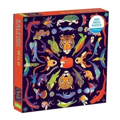 Dėlionė visai šeimai "Gyvūnų kaleidoskopas", 500dalių Dėlionė visai šeimai "Gyvūnų kaleidoskopas", 500dalių