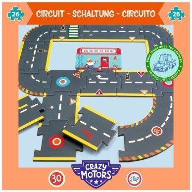 Didelė dėlionė Crazy Motors Miesto keliai 8