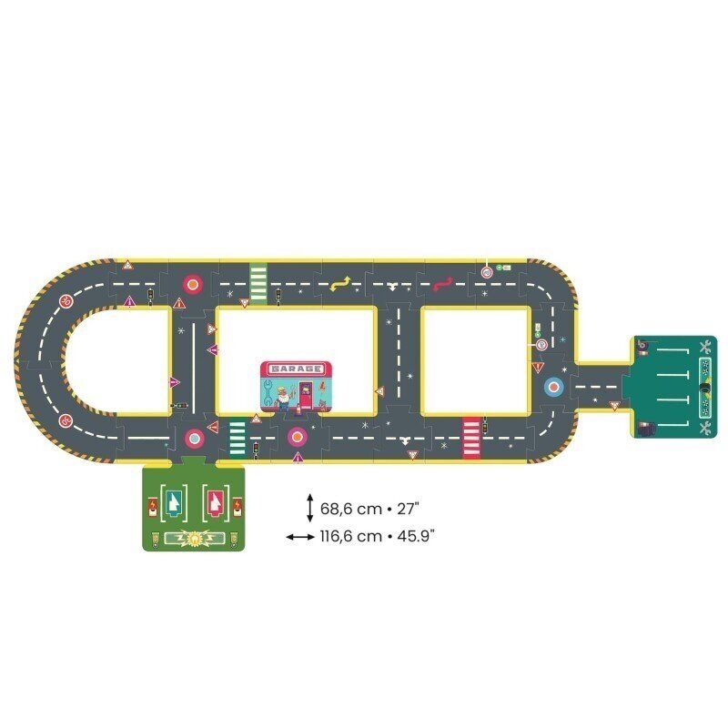 Didelė dėlionė Crazy Motors Miesto keliai 3