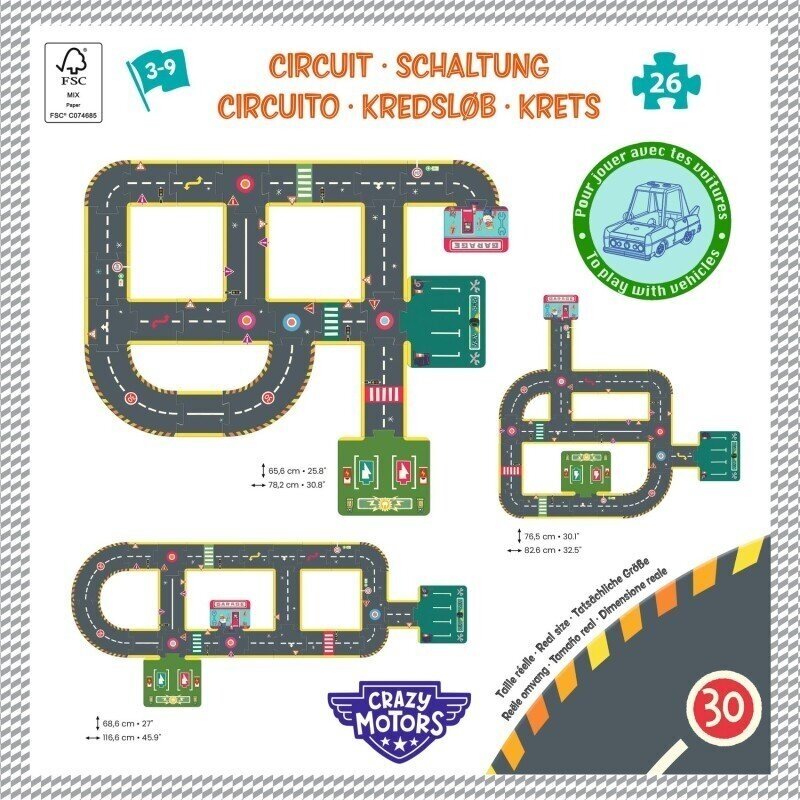 Didelė dėlionė Crazy Motors Miesto keliai 7