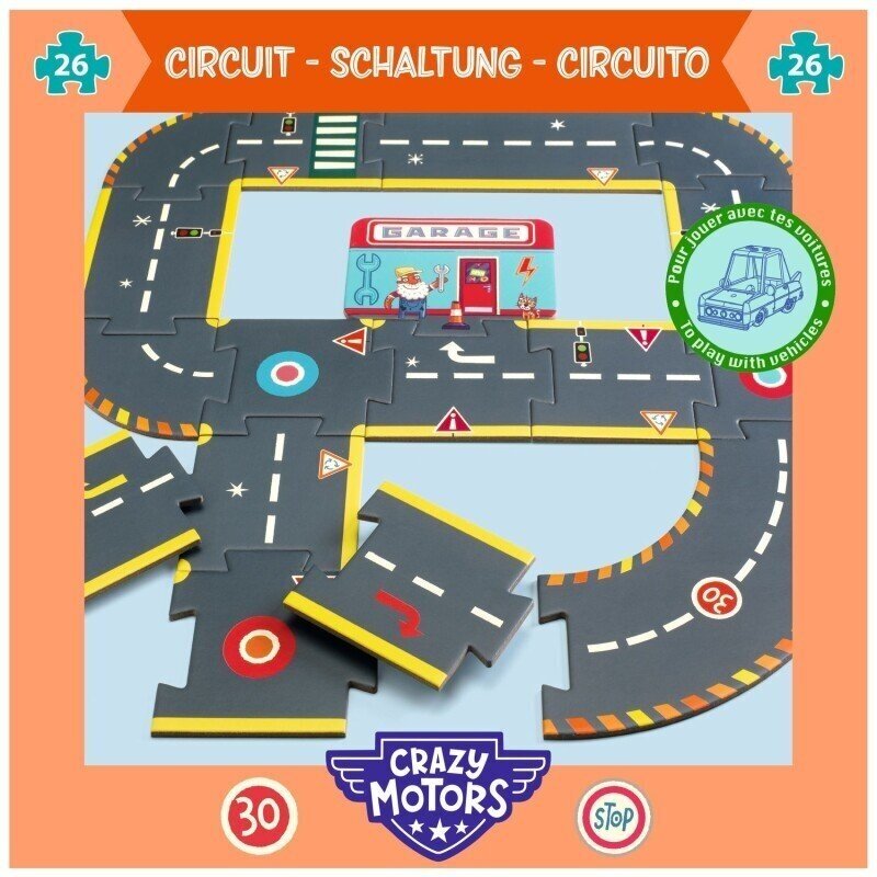 Didelė dėlionė Crazy Motors Miesto keliai 8