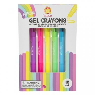 Gelinės neoninės kreidelės, 5vnt Gelinės neoninės kreidelės, 5vnt