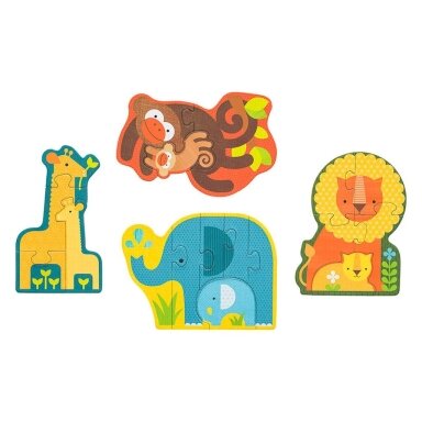 Edukacinė dėlionė Safari gyvūnėliai su vaikučiais Edukacinė dėlionė Safari gyvūnėliai su vaikučiais