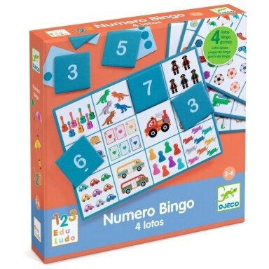 Edukacinis žaidimas - Eduludo - Skaičių bingo (4 žaidimai)