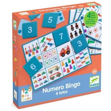 Edukacinis žaidimas - Eduludo - Skaičių bingo (4 žaidimai) Edukacinis žaidimas - Eduludo - Skaičių bingo (4 žaidimai)