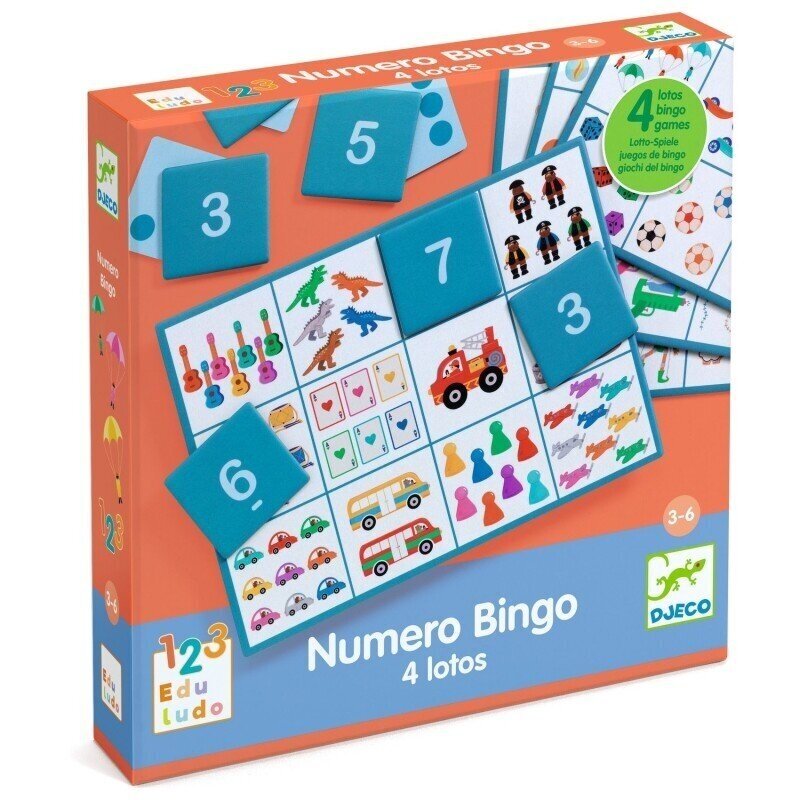 Edukacinis žaidimas - Eduludo - Skaičių bingo (4 žaidimai) Edukacinis žaidimas - Eduludo - Skaičių bingo (4 žaidimai)