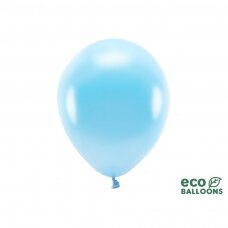 Ekologiški balionai "Metalik šviesiai mėlyni" 10vnt